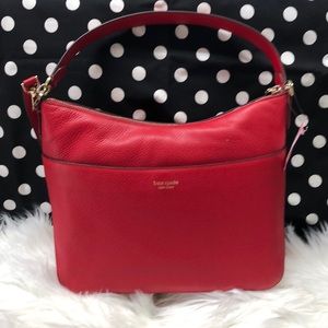 Kate Spade Polly Medium Shoulder Bag in Hot Chili